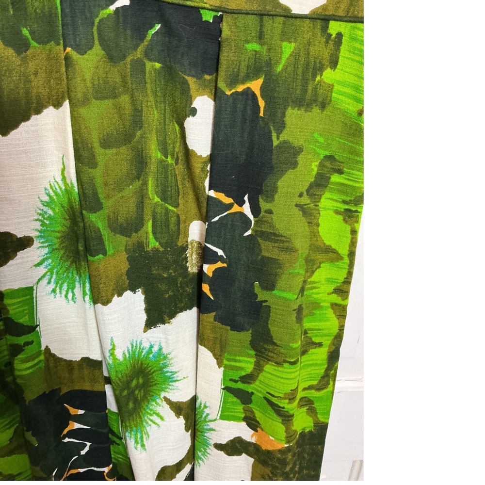 Vintage Reef Hawaii Small Maxi Dress Allover Floral Tropical Print Aloha 1960s - Picture 7 of 10